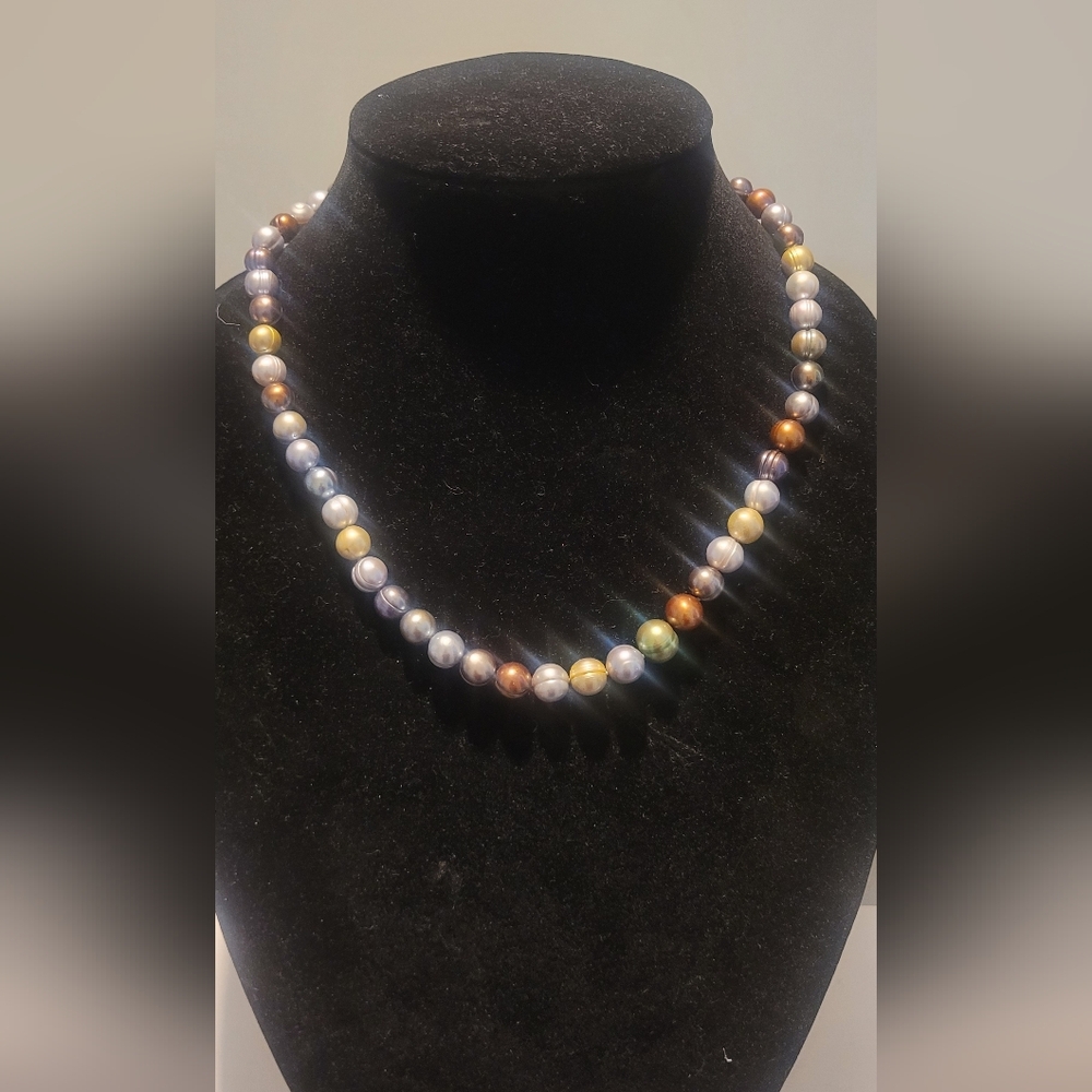 New Honora Multicolor Pearl Necklace 19" Inches